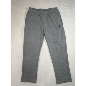 US Polo Assn Mens XL Gray Fleece Lined Sweatpants Elastic Waist Joggers Pockets